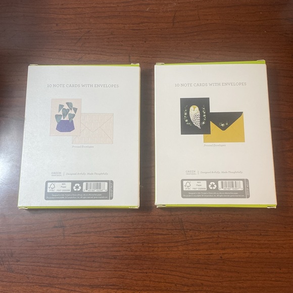 NWT Green Inspired Blank Printed Cards (20) - Picture 2 of 2